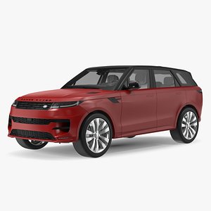Range Rover Sport 2023 Red 3D model