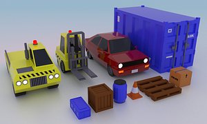 Low poly vehicles/props