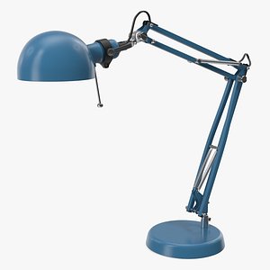 3D desk lamp blue model