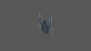 3D spider icon model