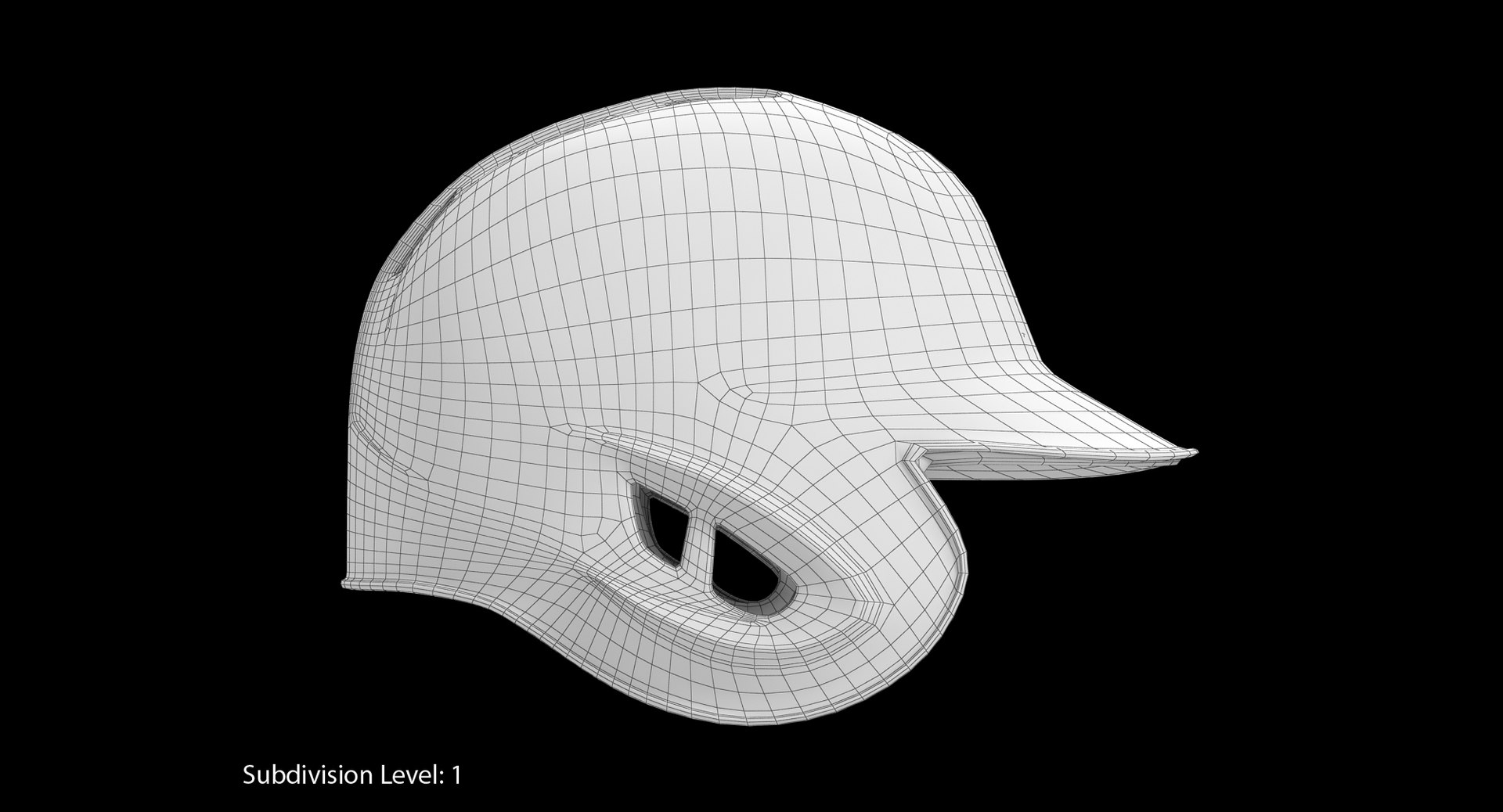 Baseball Helmet Blue Sided 3d Max