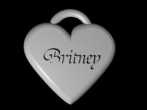 heart necklace 3d model