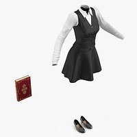 Teenage Girl School Uniform Set