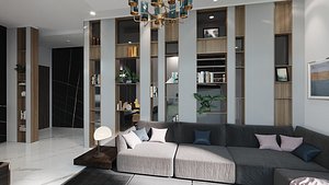 3D Modern interior house WS model