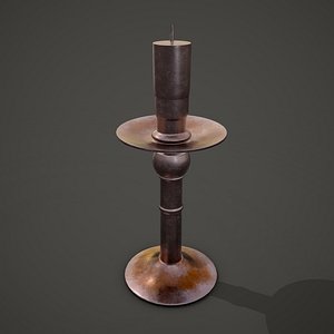 3D medieval candle holder