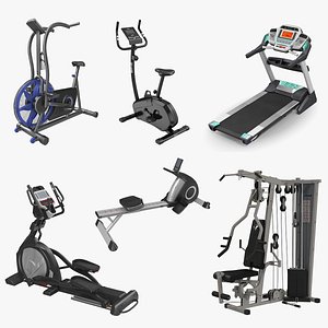 Exercise Equipment 3D Models Collection 2