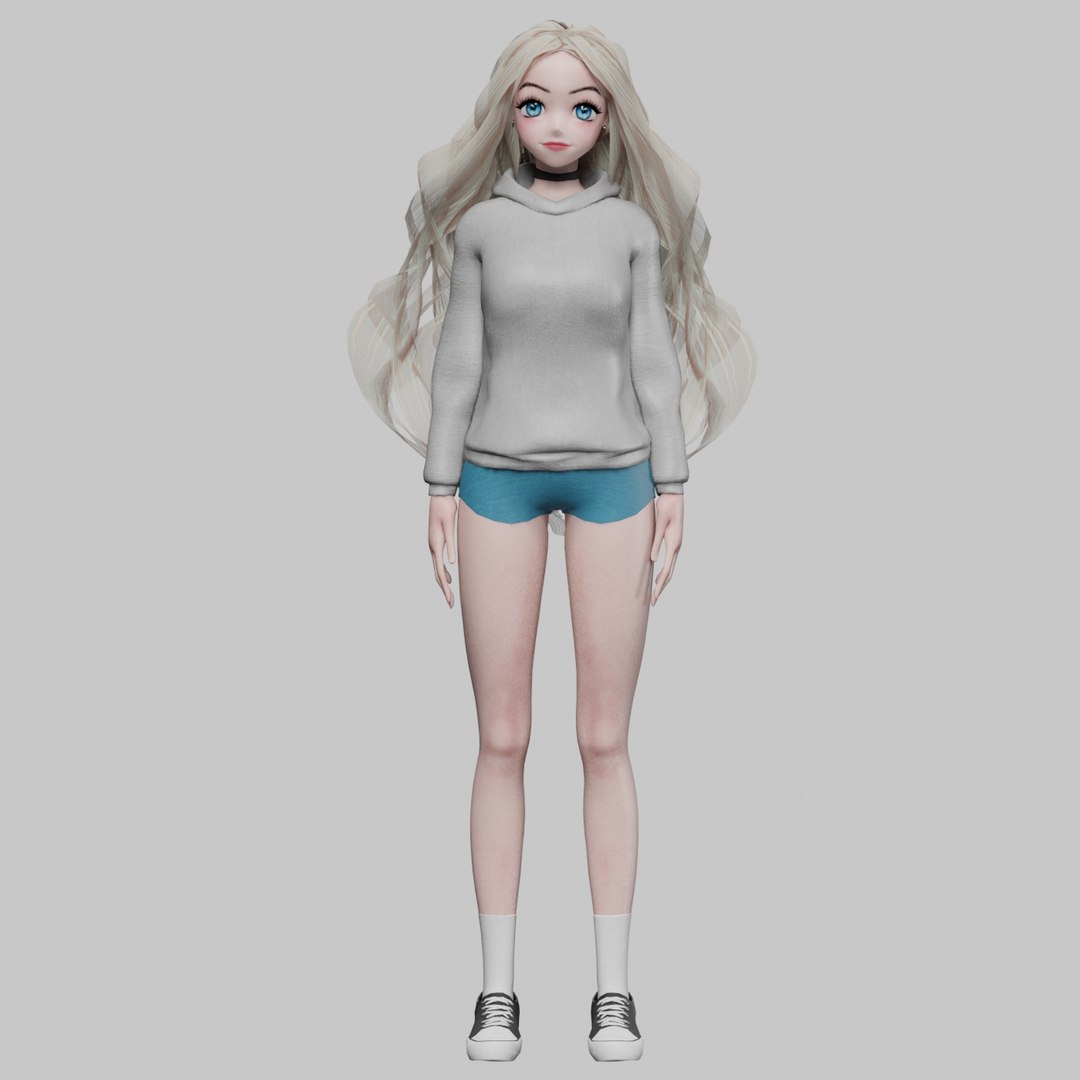 Standard Basic Girl V40068 3D Model TurboSquid 2271564