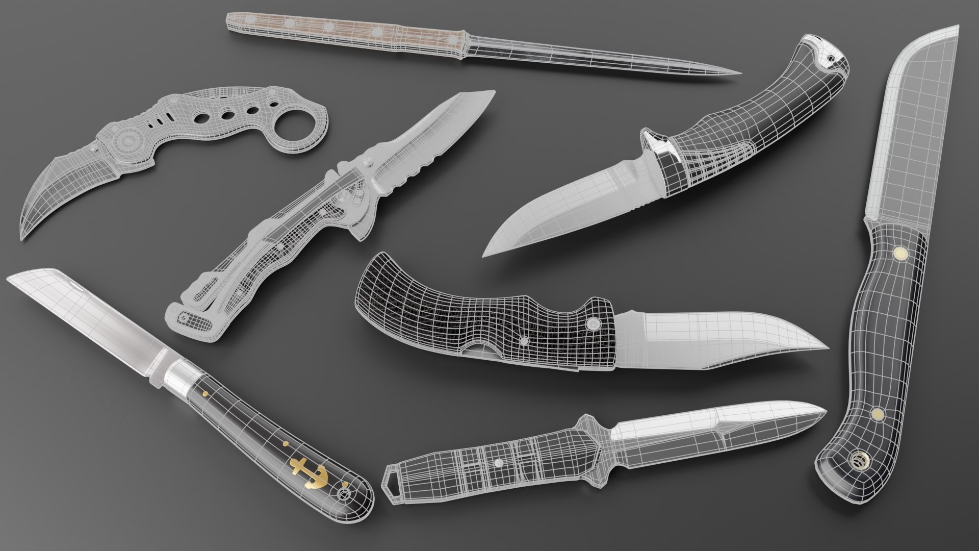 Knife Bundle Model - TurboSquid 1861026