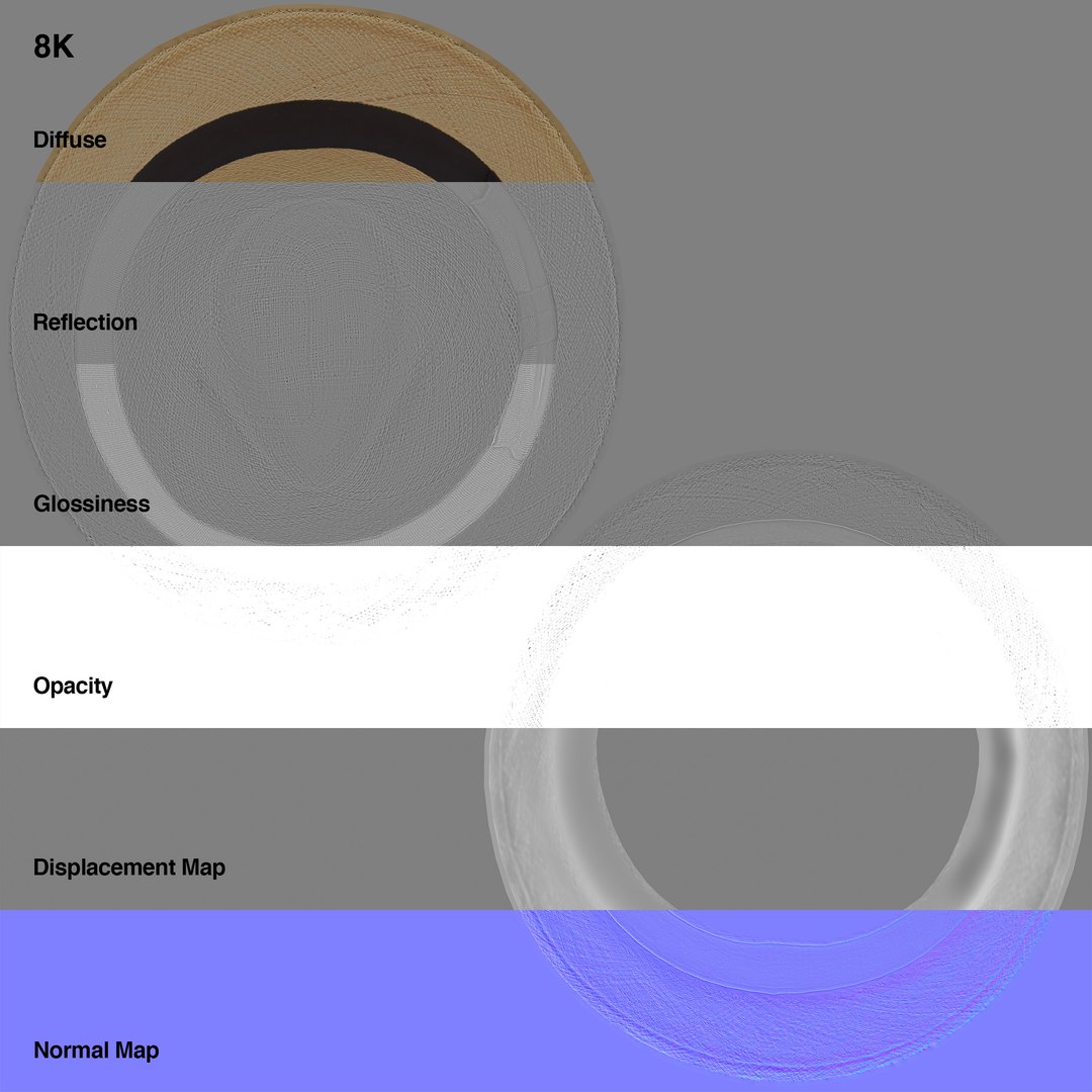 3D Straw Fedora Hat - TurboSquid 1995554