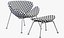 Conjunto de cadeiras e otomanos 38 itens