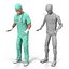 3ds max male rigged surgeons