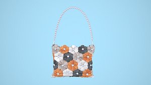 Knitting flower bag model