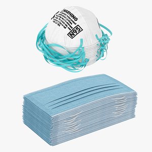 Stack of Protection Face Masks Collection