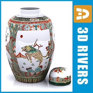 3d chinese vase