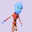 cartoon alien kid 3D model
