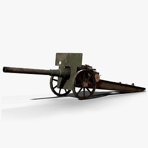 15cm feldkanone cannon ww1 3D