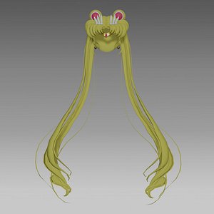 Sailor moon hair - low poly - vtuber - wig - cosplay