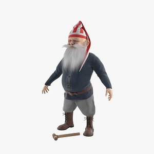 3D dwarf character male