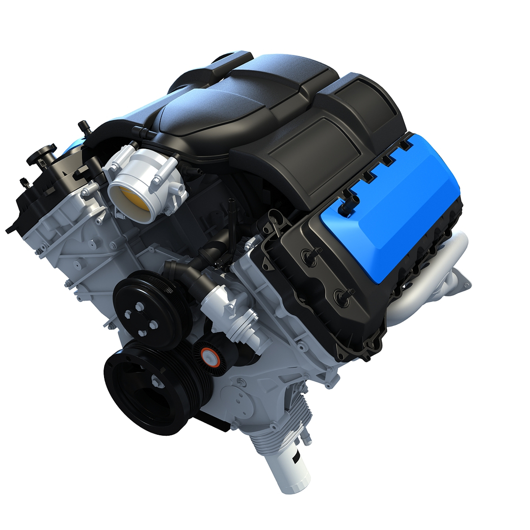 3d Model Generic V8 Engine