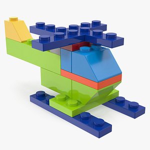 toy copter blocks generic 3D
