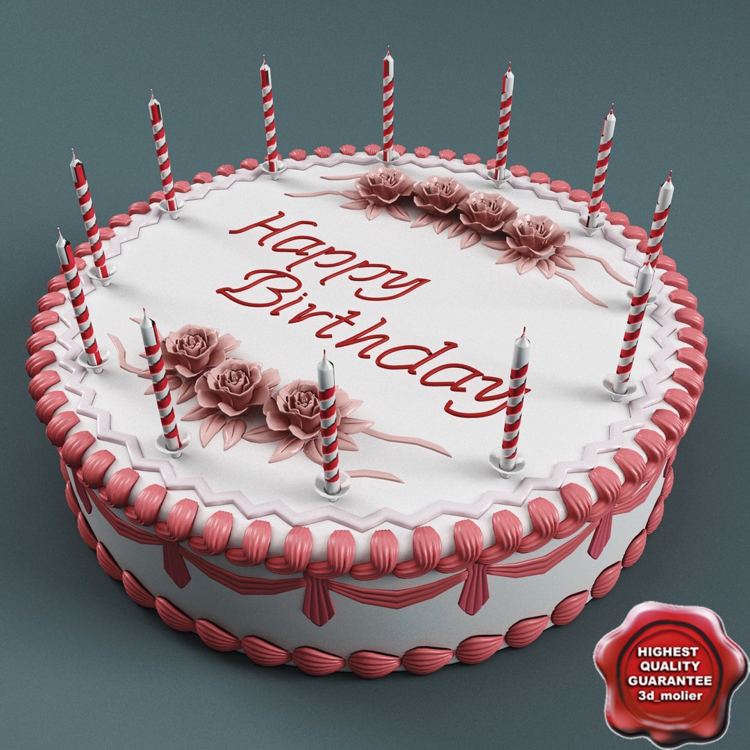 3d Rendering Of A Birthday Cake With Ice Cream And Candies Stock Photo,  Picture And Royalty Free Image 198622151.