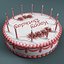 birthday cake 3d model