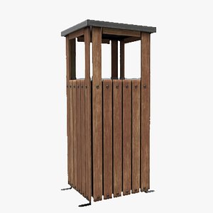 Modern Timber Street Bin Vol 07 - 4K Textures Game-Ready PBR