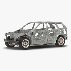 suv frame chassis rigged 3d model