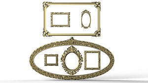 carved frame 3D