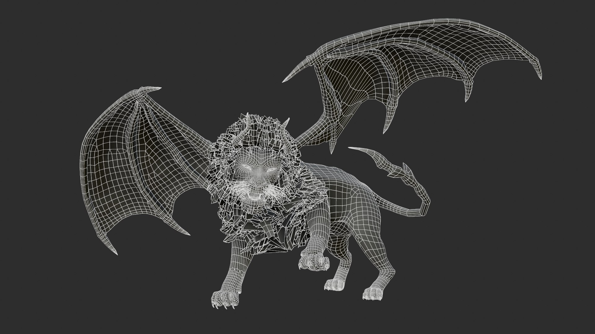 Manticore Creature model https://p.turbosquid.com/ts-thumb/92/cA3nmV/Nu/screentopology2/png/1634420770/1920x1080/fit_q87/9ed7263a89886cc79ed1b68eb6b5646e2ca23a9a/screentopology2.jpg