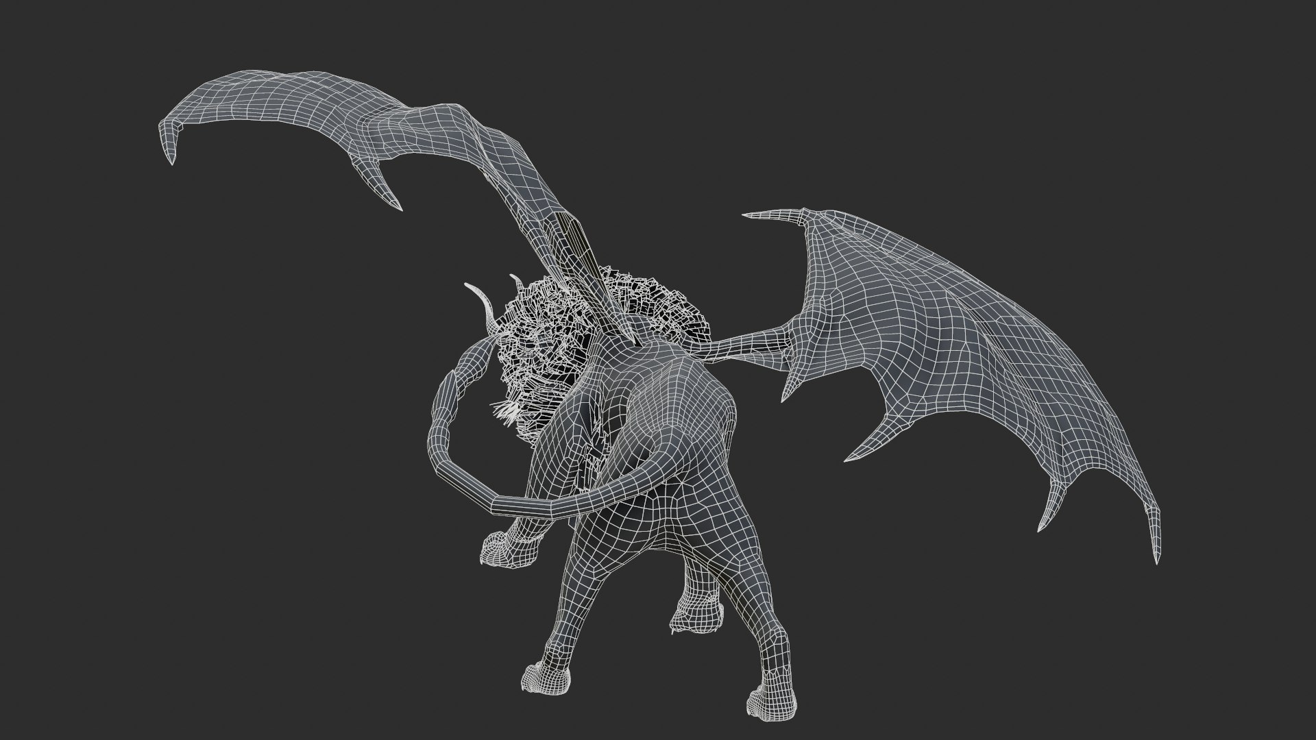 Manticore Creature model https://p.turbosquid.com/ts-thumb/92/cA3nmV/S4/screentopology4/png/1634420765/1920x1080/fit_q87/8dcc5400ebaec5137909d3e13e3635a4cda90fd4/screentopology4.jpg