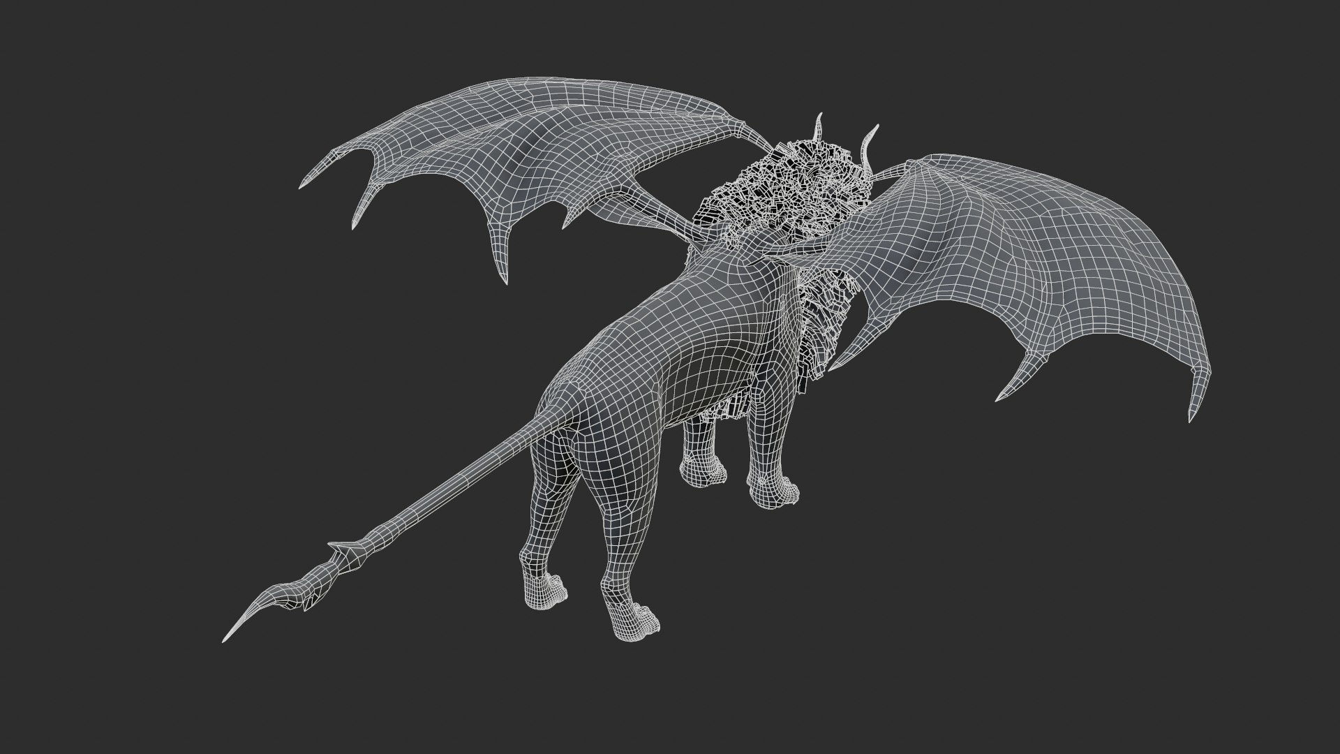 Manticore Creature model https://p.turbosquid.com/ts-thumb/92/cA3nmV/Ty/screentopology14/png/1634420770/1920x1080/fit_q87/2ae10901bfa6111c994a9271473dd2a01ed85197/screentopology14.jpg
