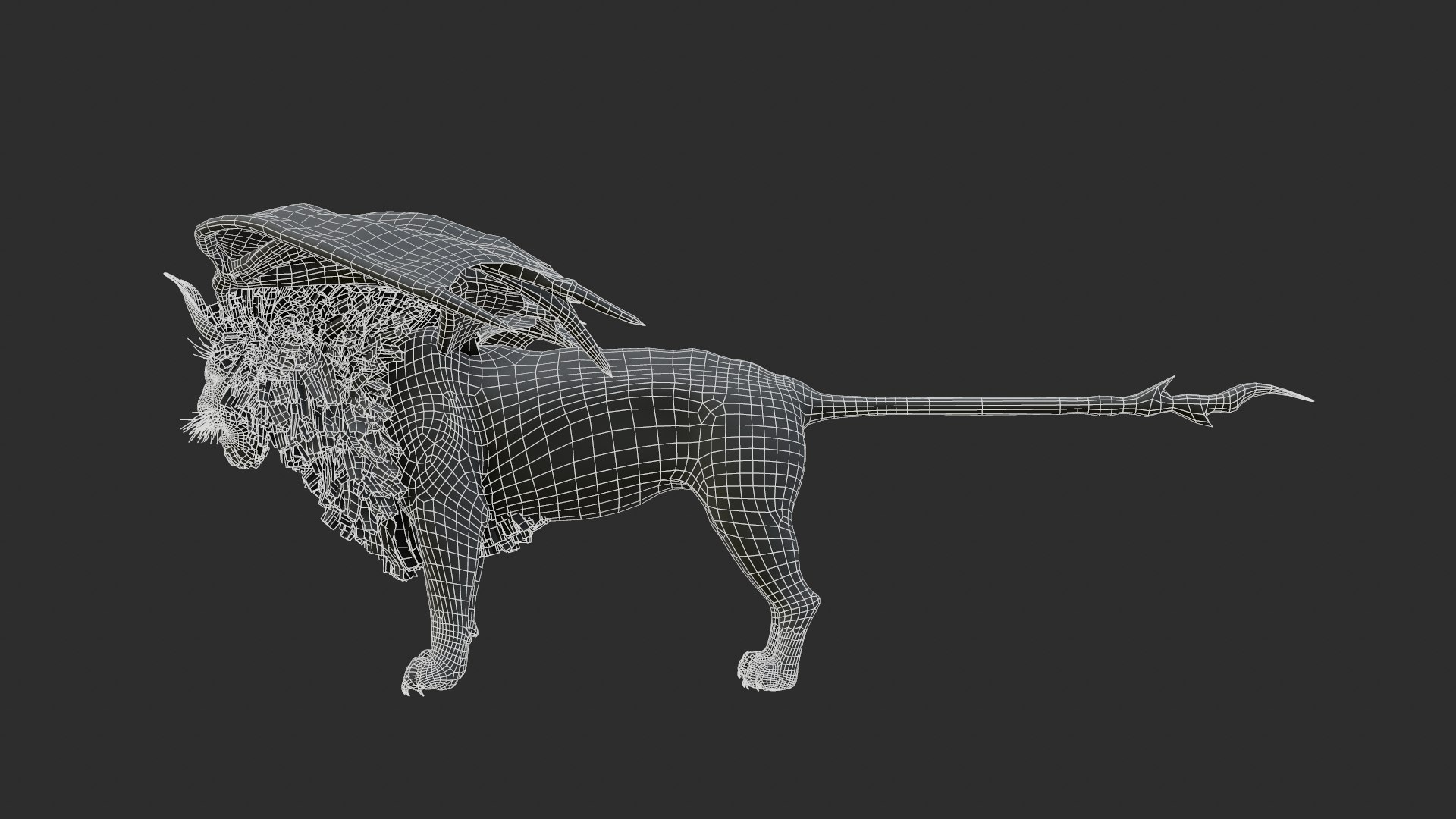 Manticore Creature model https://p.turbosquid.com/ts-thumb/92/cA3nmV/dp/screentopology16/png/1634420772/1920x1080/fit_q87/b386dca77dba52be67f8b46eba40c073e5316632/screentopology16.jpg
