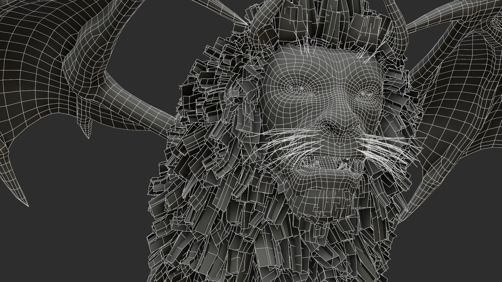 Manticore Creature model https://p.turbosquid.com/ts-thumb/92/cA3nmV/xt/screentopology11/png/1634420783/1920x1080/fit_q87/bbe10b3407ae8ab143f5631921ad03614fb033a6/screentopology11.jpg
