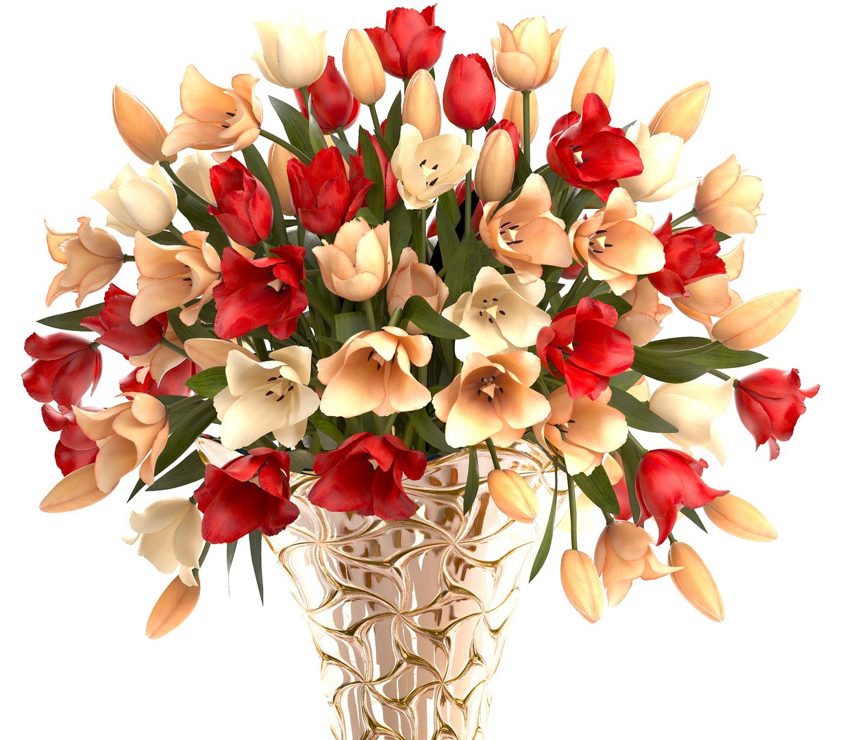 Bouquet Tulips 3D Model - TurboSquid 1280467