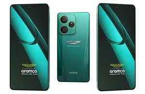Realme GT 7 Dream Edition Aston Martin Green Low Poly