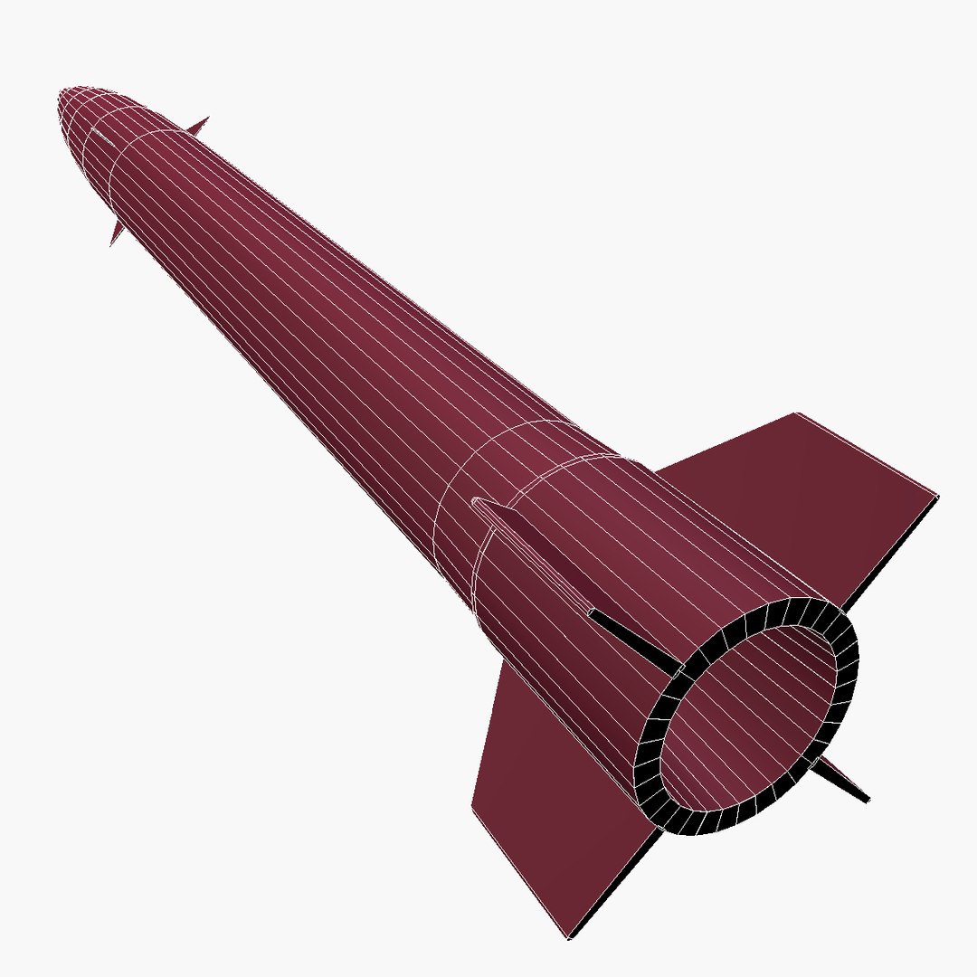 Abdali Ballistic Missile Hatf-ii 3d Model