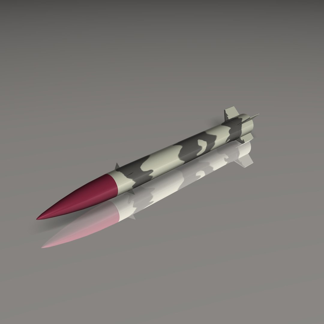Abdali Ballistic Missile Hatf-ii 3d Model