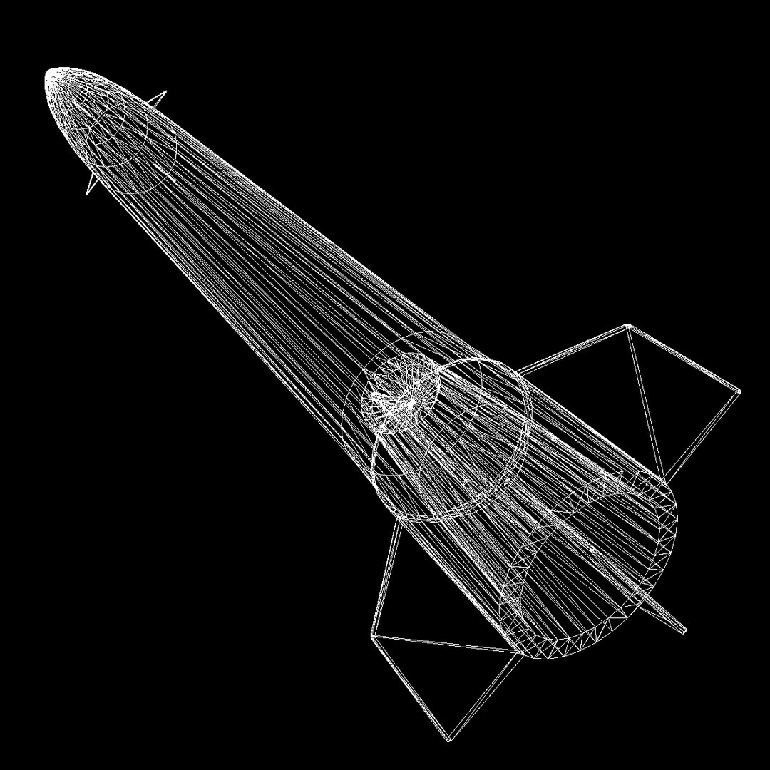 Abdali Ballistic Missile Hatf-ii 3d Model