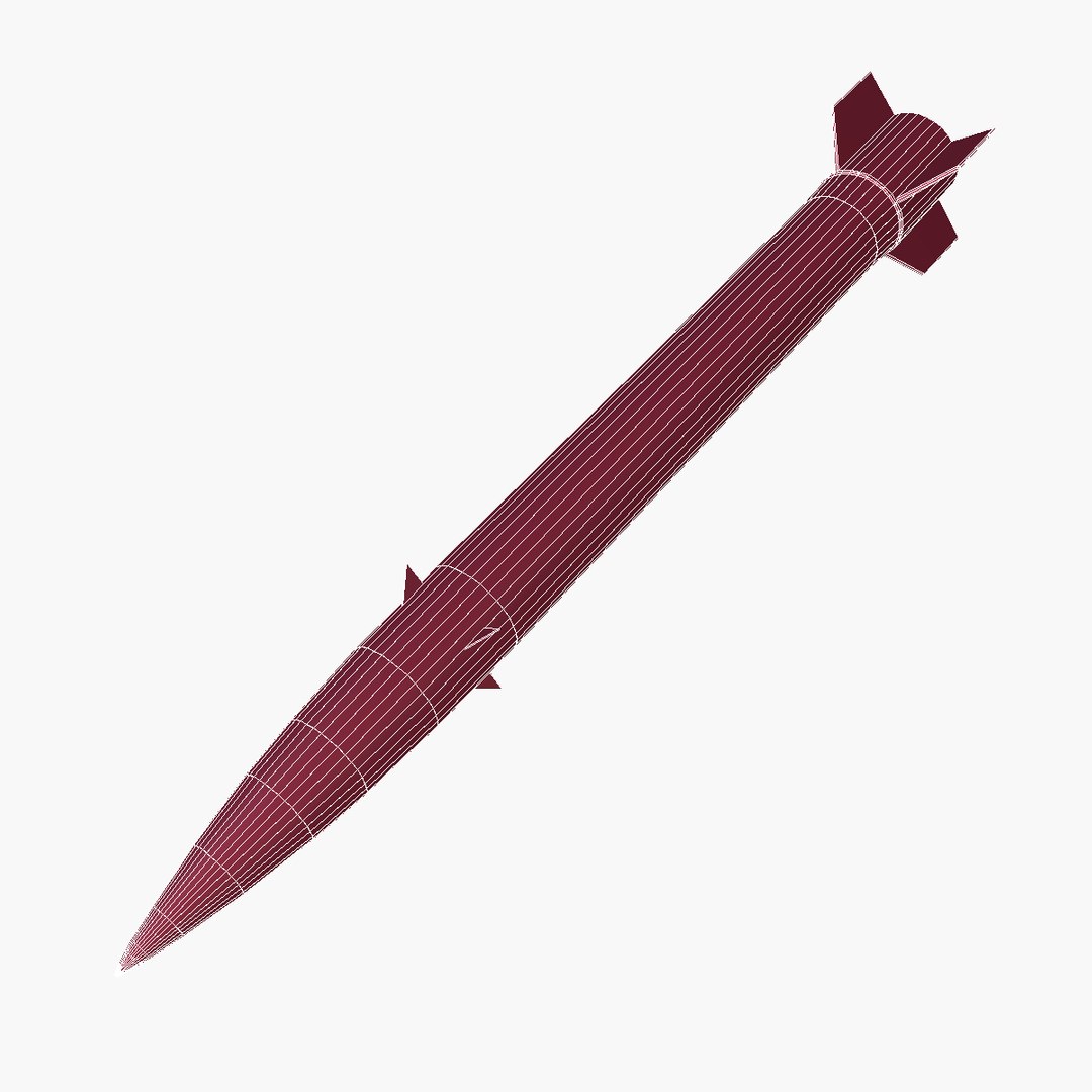 Abdali Ballistic Missile Hatf-ii 3d Model