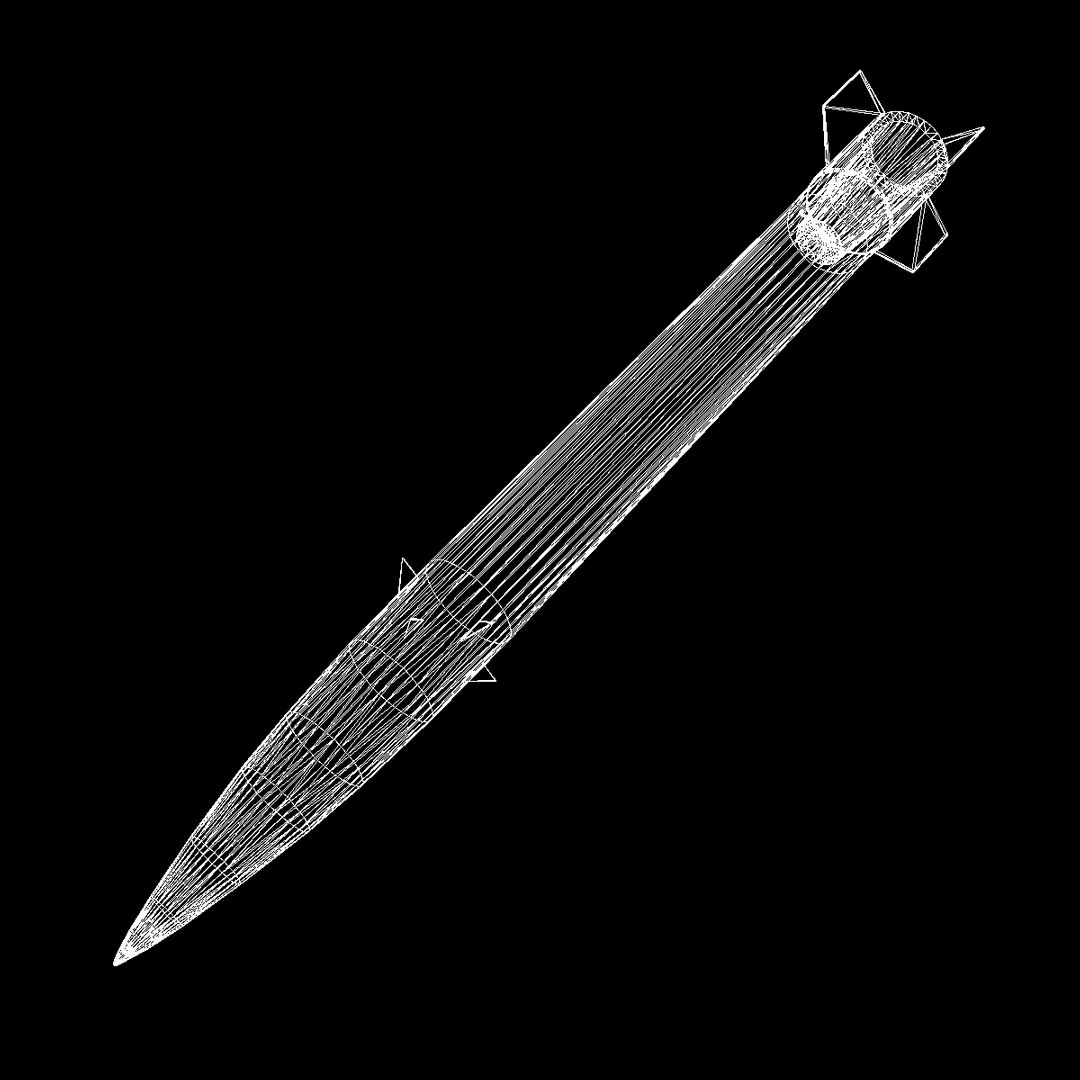 Abdali Ballistic Missile Hatf-ii 3d Model