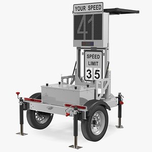 3D mobile speed radar trailer