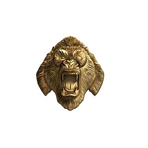 3D Gorilla pendant-01 3D print model model