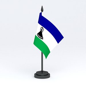 3D Table Flag Lesotho model