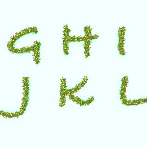 3D model GHIJKL LETTERS