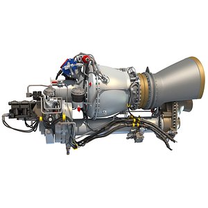 turboshaft helicopter engine military 3d model
