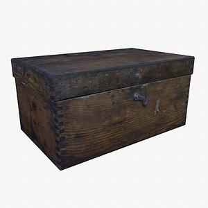 3D Wooden Box model