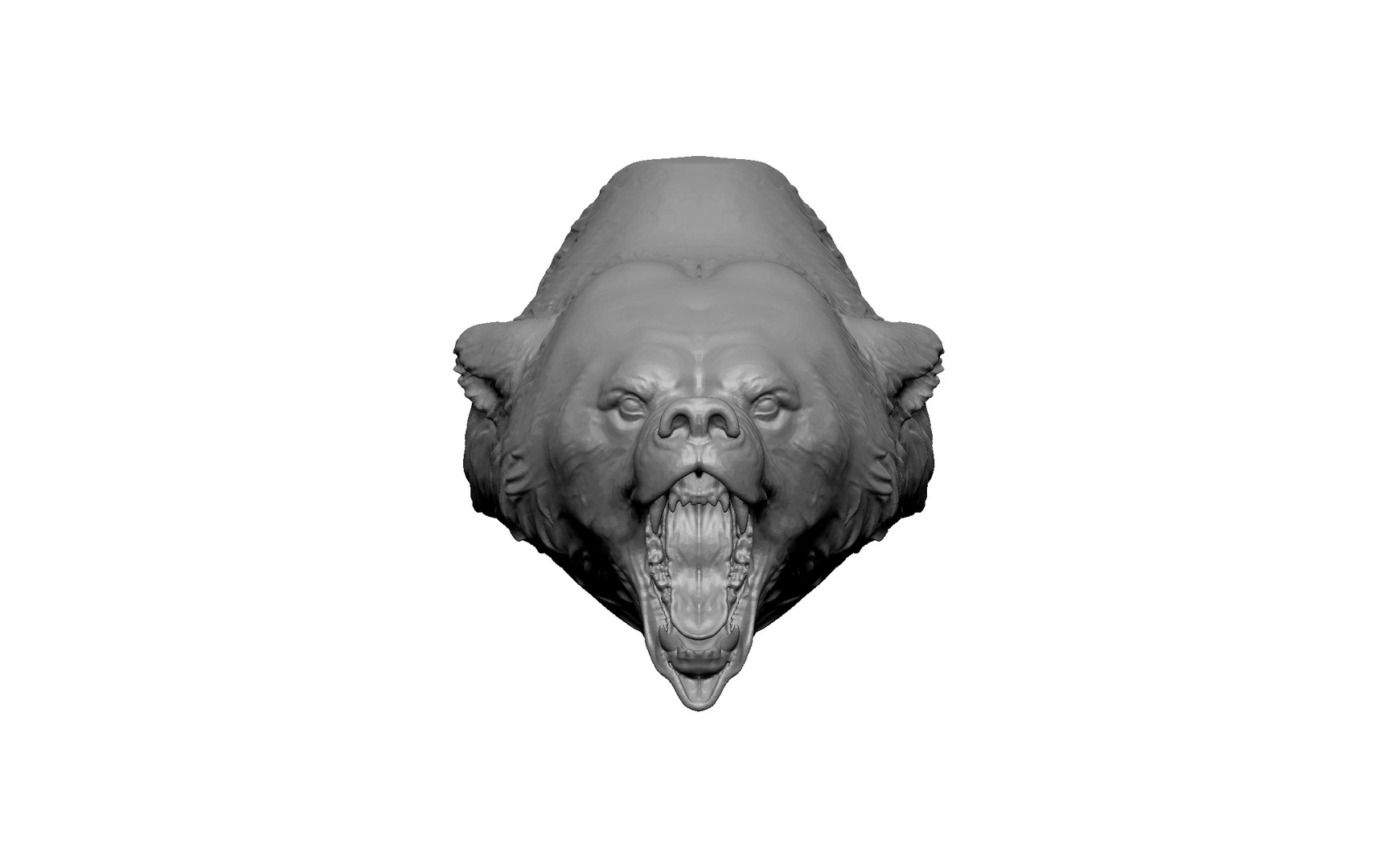 3D Bear Statue Head - TurboSquid 2231834