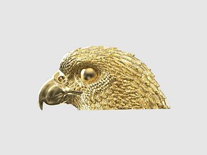 Falcon head necklace high detail 3D print model 3D model