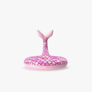 Pink and Red Giant Mermaid Tail Pool Float